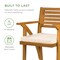 Best Choice Products Set of 2 Outdoor Acacia Wood Bar Stools Bar Chairs w/ Weather-Resistant Cushions